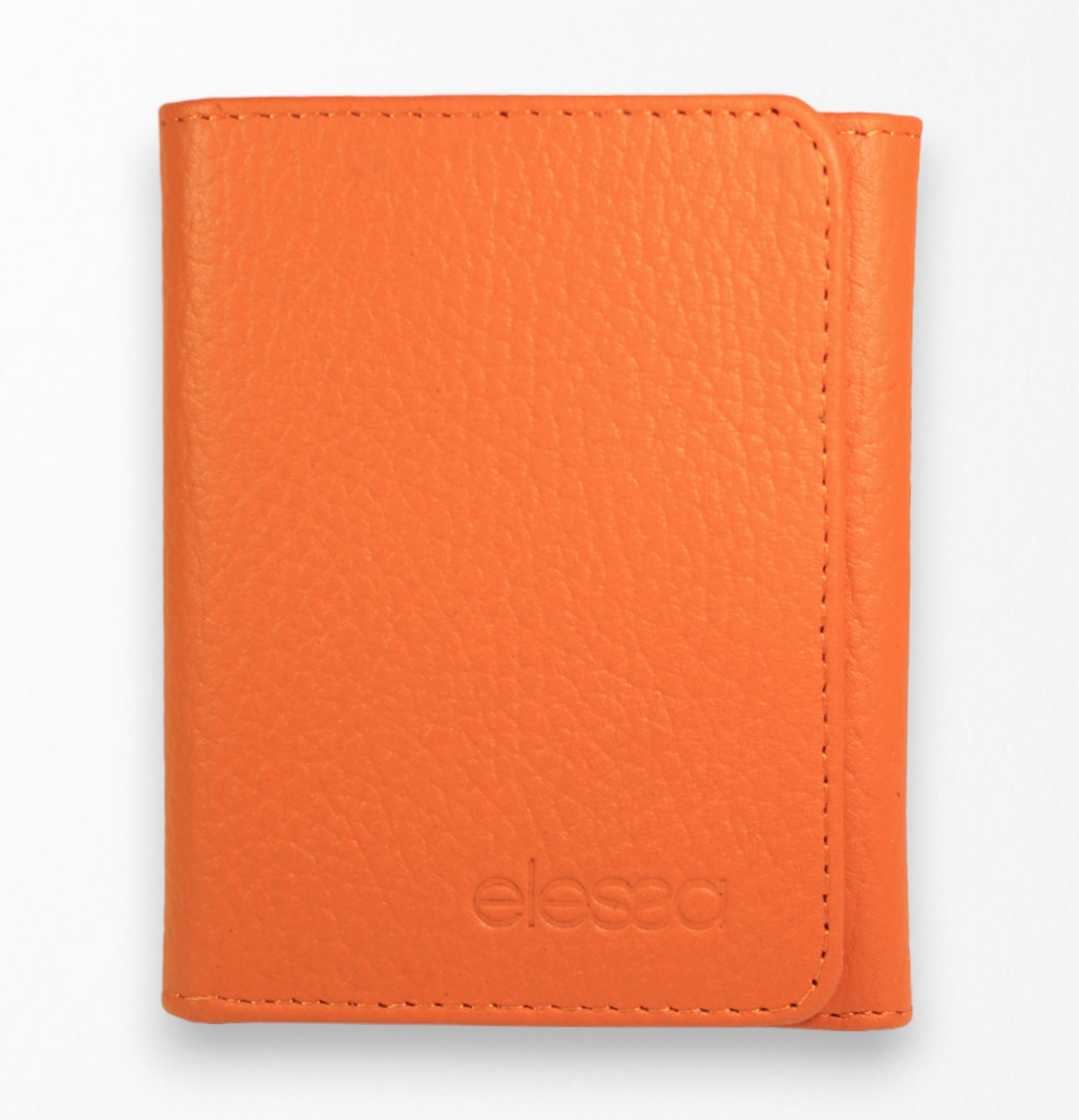 3015 Hakiki Deri Mıknatıslı Cüzdan Turuncu - Görsel 3